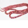 Natural Pink Tourmaline Faceted Roundel Beads Strand You will get 8 Inches of Beautiful Pink Tourmaline and Size from 3mm to 5mm approx. 